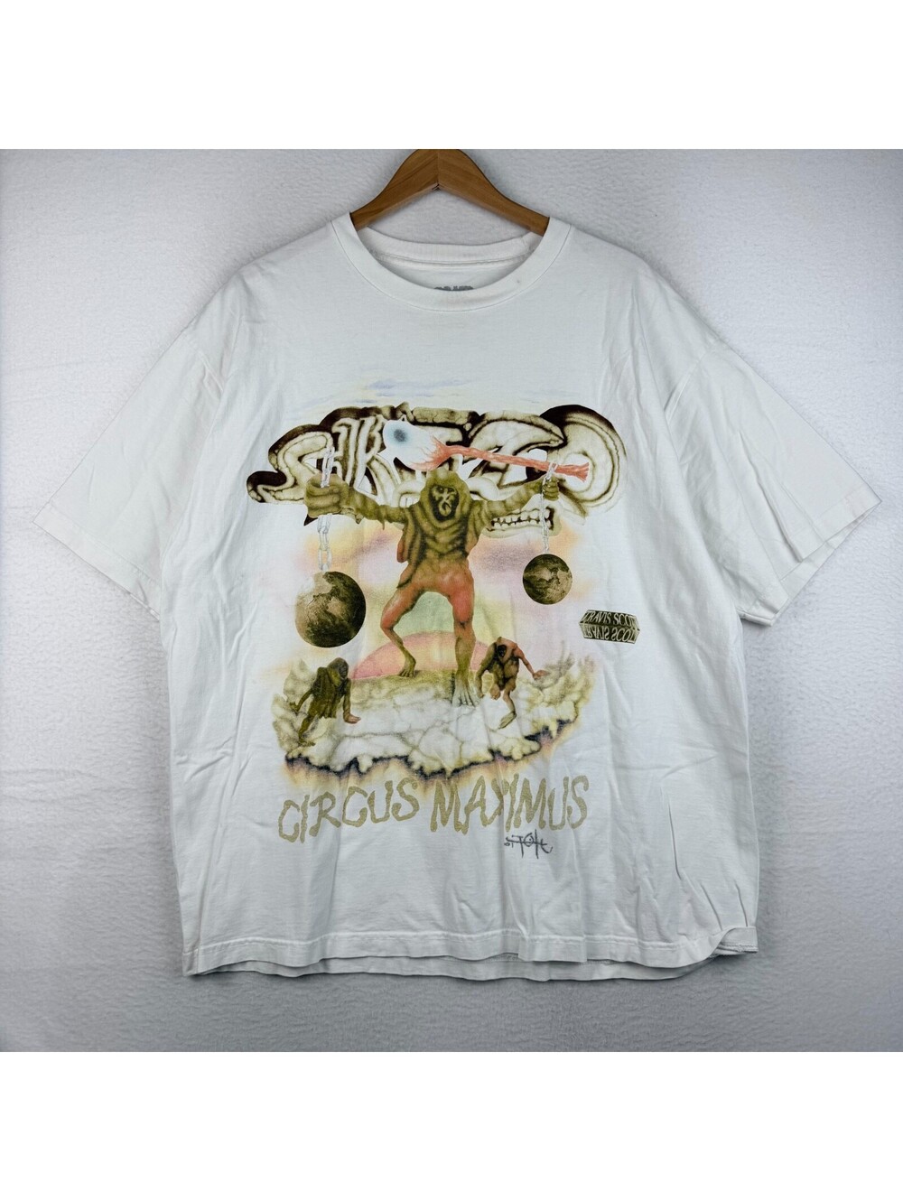 Travis Scott Utopia Tour Skitzo Circus Maximus Tee Size 2XL XXL Graphic Shirt